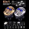 Head Shavers for Bald Men, 6 in 1 USB Rechargeable Electric Shaver FIVE Floating Heads Beard Nose Ear Hair Trimmer Razor Clipper Facial Brush Waterproof (Color : Sliver) view 2