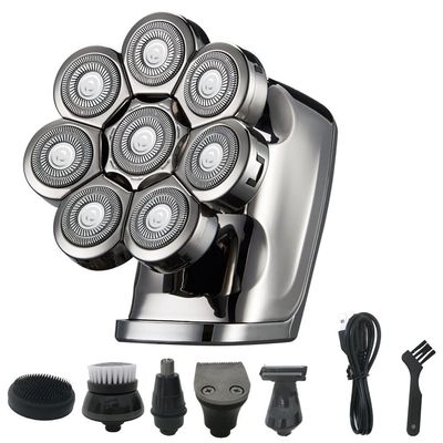 Head Shavers for Bald Men, 6 in 1 8D Electric Shaver for Men Hair Cutting Machine Men's Razor Multi Shaving Machine Beard Hair Trimmer kit (Color : SET)