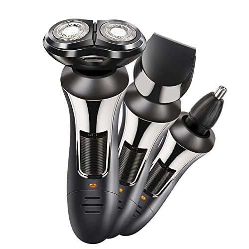 Head Shavers for Bald Men, 3 In 1 Men Electric Shavers Triple Razor Multifunction Waterproof Nose Hair Trimmer Shaved Hair Head USB Rechargeable