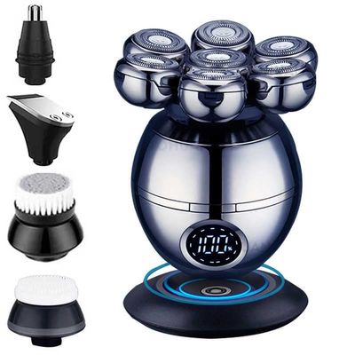 Head Shavers for Bald Men, 7D Floating Cutter Head Base Charging Portable Electric Shaver for Men Face Beard Trimmer Clipper Man Waterproof Shaving Machine (Color : 5 IN 1)