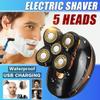 Head Shavers for Bald Men, Rechargeable 5 Heads Electric Shaver Beard Bald Razor Hair Timmer Clipper for Men Waterproof Wet Dry Facial&Body Shaving Machine (Color : Black) view 2
