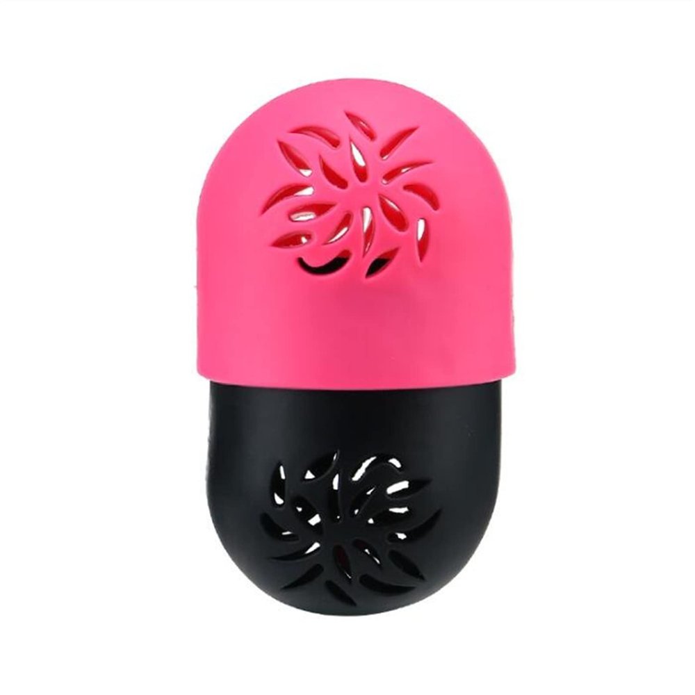 BLYWO GUIPAIHAI Portable Makeup Sponge Holder Soft Silicone Cosmetic Puff Storage Box Cleaning Drying Case Make Up Tool (Color : Rose)