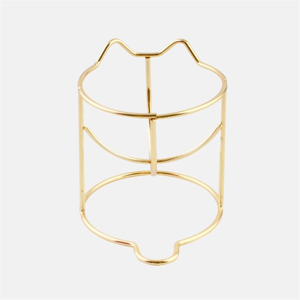GUIPAIHAI Cute Shape Makeup Sponge Rack Puff Holder Beauty Egg Bracket Box Dryer Cosmetic Organizer Shelf Storage Tools (Color : Gold)