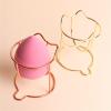 GUIPAIHAI Cute Shape Makeup Sponge Rack Puff Holder Beauty Egg Bracket Box Dryer Cosmetic Organizer Shelf Storage Tools (Color : Gold) view 3