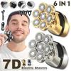 Head Shavers for Bald Men, 7D floating shaver 5 IN 1 Wet Dry Electric Shaver Beard Hair Trimmer Electric Razor Rechargeable LCD Display Bald Shaving Machine Kit for Men (Color : Gold Shaver set) view 2