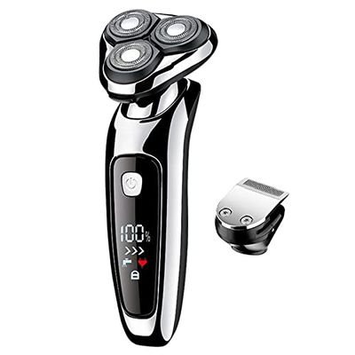 Head Shavers for Bald Men, Wet dry electric shaver facial electric razor for men male beard shaving machine rotary head usb rechargeable 2in1 grooming kit