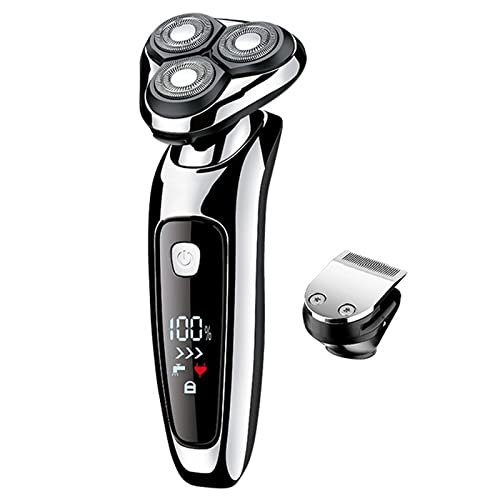 Head Shavers for Bald Men, Wet dry electric shaver facial electric razor for men male beard shaving machine rotary head usb rechargeable 2in1 grooming kit