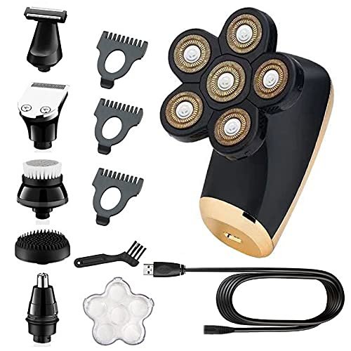 Head Shavers for Bald Men, Waterproof 6in1 powerful LCD display electric shaver beard hair trimmer for men electric razor bald shaving machine face body