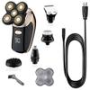 Head Shavers for Bald Men, 5in1 facial body electric shaver grooming kits electric wet and dry razor men beard rotary shaving machine bald rechargeable set view 1