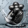 Head Shavers for Bald Men, 5-blade LCD display wet dry beard facial body electric shaver men hair electric razor bald shaving machine waterproof kit (Color : 5in1) view 2