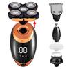 Head Shavers for Bald Men, Electric Shaver For Men Beard Hair Trimmer Electric Razor 5D Floating Five Blade Heads Electric Nose Hair Trimmer LCD Display (Color : Silver Package A) view 2