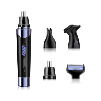 ELORES Ear and Nose Hair Trimmer Clipper for Men Women, 4 in 1 USB Rechargeable Professional Electric Eyebrow and Facial Hair Trimmer with Waterproof Head Double-Edge Stainless Steel Blade