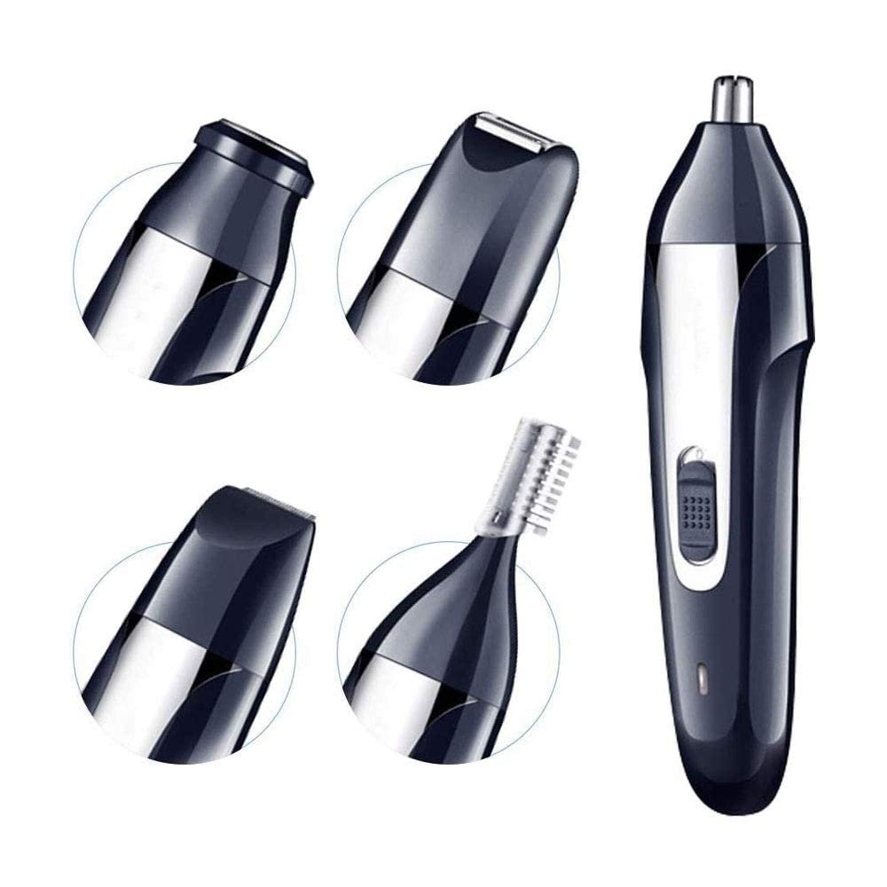 ELORES Nose and Ear Hair Trimmer for Men Portable Electric Nose Trimmer IPX7 Waterproof Stainless Blades Suitable for All Purposes