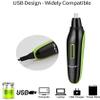 ELORES Ear and Nose Hair Trimmer for Men,Professional USB Rechargeable Nostril Nasal Hair Vacuum Cleaning System,5 in 1 Lightweight Waterproof Hair and Beard Clippers for Women view 4
