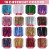 3200 Strands Heat Resistant Hair Tinsel - 16 Color Fairy Hair Extensions Kit With Glitter for Various Hair Types view 4
