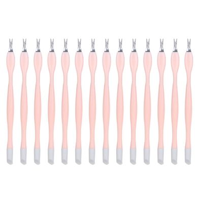 FOMIYES 30pcs Ergonomic Cuticle Pusher and Dead Skin Fork Nail Care Tool for Manicure Handle Fork Multi-color Random