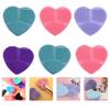 Alipis 6pcs Cleaners Tools Heart-shaped Scrubber Multifunctional Pads Maps Brush Shaped Cleansing Cleaning Washing Practical Makeup Color Portable Heart for Mixed view 3
