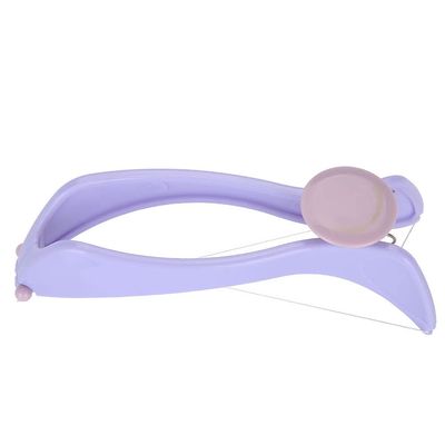 Facial Hair Removing Tool, Facial Hair Epilator Ideal Gifts Facial Hair Threading Removal Comfortable Purple Portable Facial Hair Remover with 10 Cotton Lines for Women(Glasses boxed)