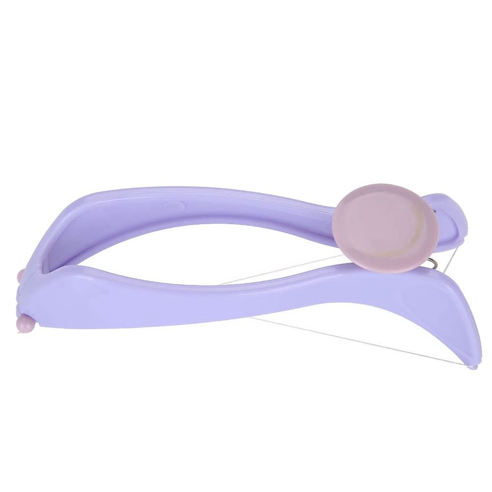 Facial Hair Removing Tool, Facial Hair Epilator Ideal Gifts Facial Hair Threading Removal Comfortable Purple Portable Facial Hair Remover with 10 Cotton Lines for Women(Glasses boxed)