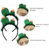 2pcs Cactus Styled Accessory Headress Costume Headband Birthday Bopper Hairband Head Hopp Tinsel Headwear Girl Decor Tassel Green Festive for Glette view 4