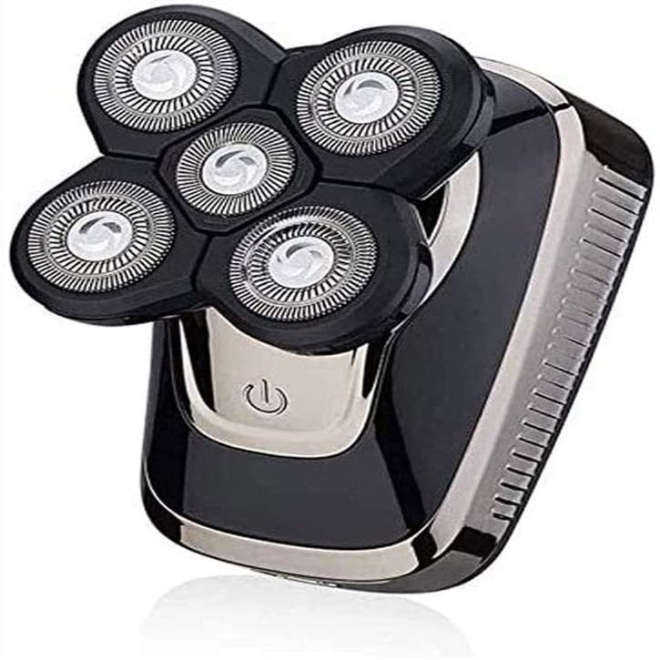 BUZZNN Electric Shaver for Men, 5-in-1 Electric Razor for Men, Cordless Bald Head Shaver, Waterproof Rotary Shaver Grooming Kit, Nose Hair Trimmer
