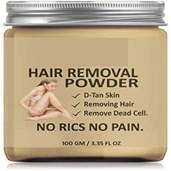 SJH 100% Pure Hair Removal Powder Three in one Use for Powder D-Tan Skin, Removing Hair, Remove Dead Cell 100 gm