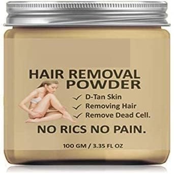 SJH 100% Pure Hair Removal Powder Three in one Use for Powder D-Tan Skin, Removing Hair, Remove Dead Cell 100 gm