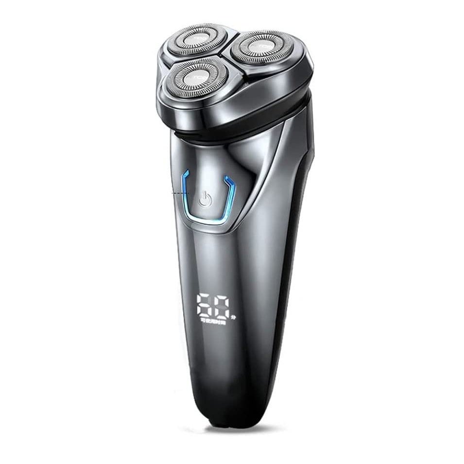 BUZZNN Electric Razor for Men, Cordless Electric Shaver, Mens Rotary Shavers, Rechargeable Wet & Dry Shaver with Pop-up Trimmer, Beard Trimmer