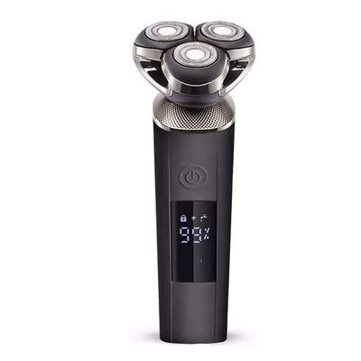 BUZZNN Electric Razor for Men, Waterproof Rechargeable Mens Rotary Shavers, LED Display, Cordless Electric Shaver, Wet/Dry Rotary Shaver, Black