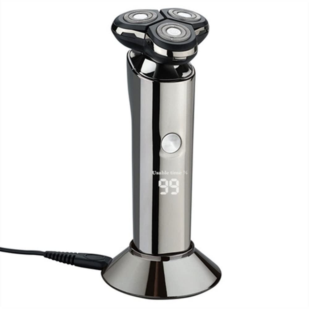 BUZZNN Electric Razor for Men, Electric Shavers, Rechargeable Electric Rotary Shaver, Wet/Dry Mens Shaver, Washable Shaving Head, LED Display