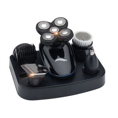 BUZZNN Electric Razor for Men, Electric Shaver Razor Cordless Beard Trimmer for Men, Nose Hair Trimmer, 5 in 1 Trimmer Grooming Kit, Waterproof, USB Rechargeable
