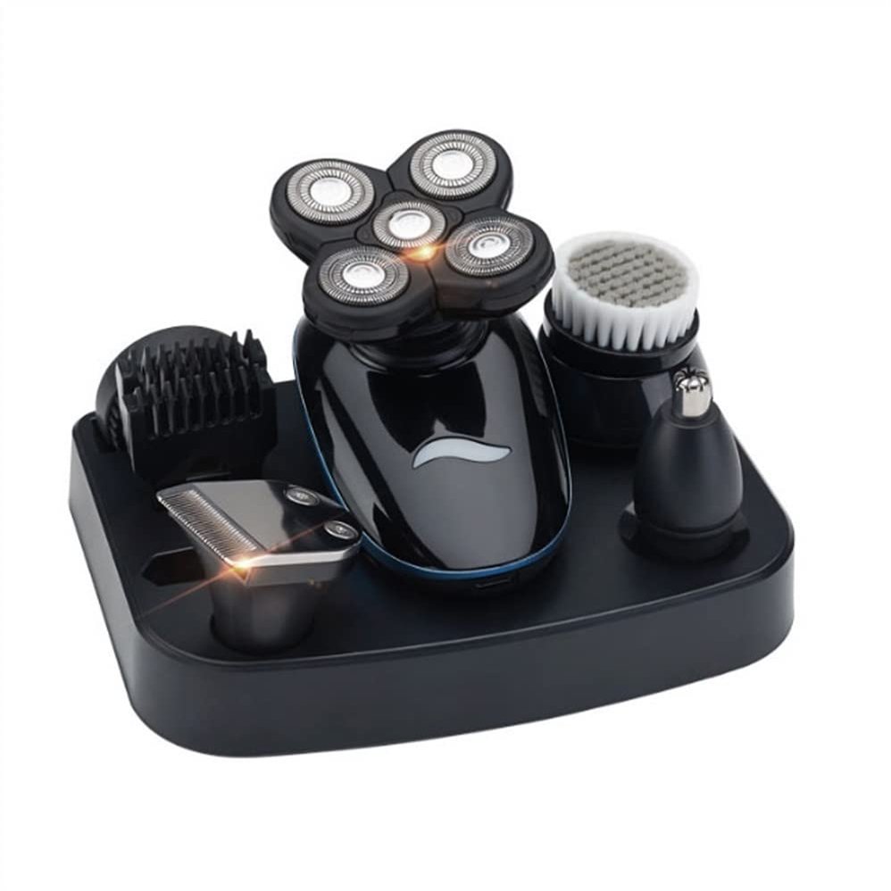 BUZZNN Electric Razor for Men, Electric Shaver Razor Cordless Beard Trimmer for Men, Nose Hair Trimmer, 5 in 1 Trimmer Grooming Kit, Waterproof, USB Rechargeable