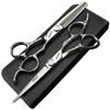 6/7 inch professional hairdressing scissors set exquisite rose pattern hairdressing special scissors styling tool stainless steel multifunctional hairdressing set (6in 2pc-A) view 1