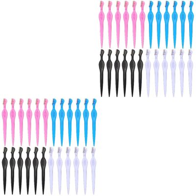 Beaupretty 48pcs Portable Eyebrow Facial Shaving Tools for Precise Trimming for Eyebrow Grooming and Lip Shaving Lightweight and Easy to Control
