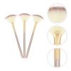 Beaupretty 3pcs Fan Makeup Brush Highlighter and Powder Applicator for Cheekbones and Contours Soft Fibers for Daily and for Teen Girls and Festivals view 2