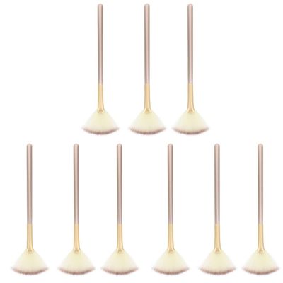 Beaupretty 9pcs Soft Makeup Kit Highlighter Brush for Face Contouring Blush Application