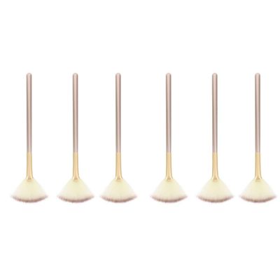 Beaupretty 6pcs Makeup Blush Brush for Face Enhance Your Look Soft Fan Brushes for Highlighting