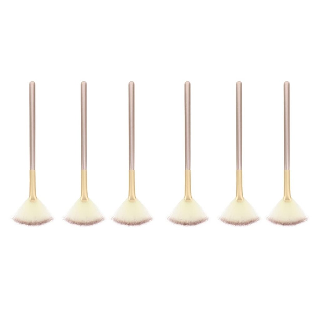 Beaupretty 6pcs Makeup Blush Brush for Face Enhance Your Look Soft Fan Brushes for Highlighting