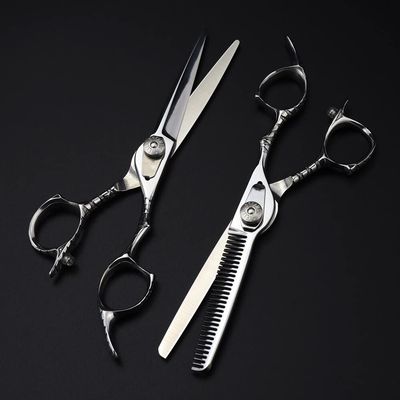 Professional Hair Cutting Shears, 6 Inch Professional Japan 440c 9cr13 Steel Upscale Hair Scissors Cutting Barber Haircut Thinning Shears Hairdresser Scissors (Color : Set)