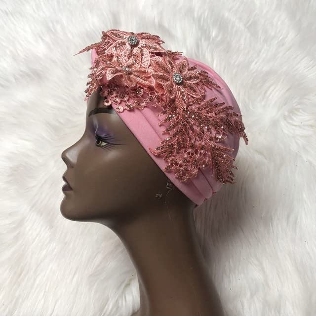 MSBRIC Fashion Female Turban caps Cross Ready to wear Headscarf Bonnet Arab Head Wraps African Women Turbans auto gele headties - 1pc Color 3783