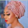 MSBRIC Fashion Female Turban caps Cross Ready to wear Headscarf Bonnet Arab Head Wraps African Women Turbans auto gele headties - 1pc Color 3783 view 2