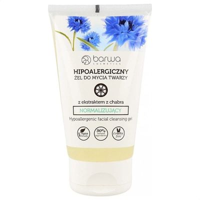 Hypoallergenic facial cleansing gel with cornflower extract