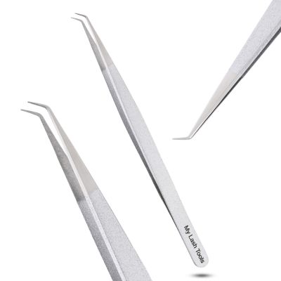 Isolation Tweezer Eyelash Extension Curved Degree Tweezers for Isolation  14cm Japanese Stainless Steel, Best for Individual Isolation & Classic Lashes Eyelash Twisers (Silver Pantone)