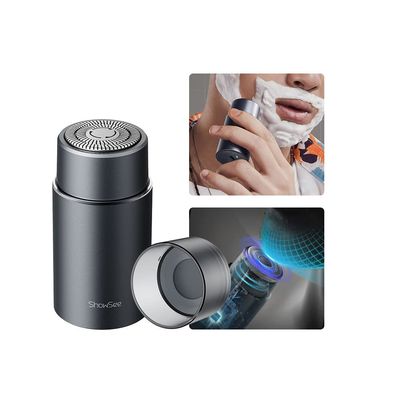 Electric Razor for Men, IPX7 Waterproof Induction Shaver Men's Mini Electric Razor, Rechargeable Shavers for Travel Bathe Use, Portable Wet and Dry Mens Razor,Grey