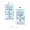Sugaring Hair Removal Aftercare Cards | 50 Pack | Size 2x3.5 inches Business Card Size | Waxing Aftercare Kit Cards | Client Hand Out Wax Post Sugar FAQs Aftercare Faux Holographic Rainbow design view 3