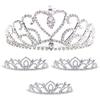 Andersons Ruth Queen and Kiley Princess Tiara Set, 4 Piece Rhinestone Crown Collection, for Prom, Homecoming, Winter Formal, Pageant, Wedding, Quinceaera, Sweet 16, Anniversary, Birthday, Theater, Coronation Accessory view 1