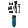 Braun Beard Detail Trimmer,Hair Clippers for Men,Cordless & Rechargeable,Mini Foil Shaver with Gillette ProGlide Razor,Silver,10pc and Electric Razor for Men, Series 3 310s,Rechargeable,Wet & Dry view 1