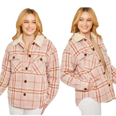 Warm My Heart Shacket-Blush S