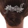 Bridal/Wedding/Prom/Party Silver Tone Clear Crystal Floral Hair Comb - 90mm W view 3