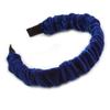 Royal Blue Velour Fabric Flex HeadBand/Head Band view 1